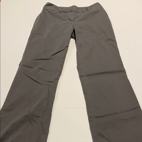 Loft Outlet SZ 0 Curvy Gray Flat Front Trousers Pants - Picture 2 of 13